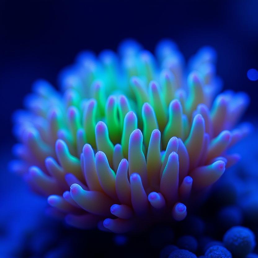 Close-up of healthy coral propagation