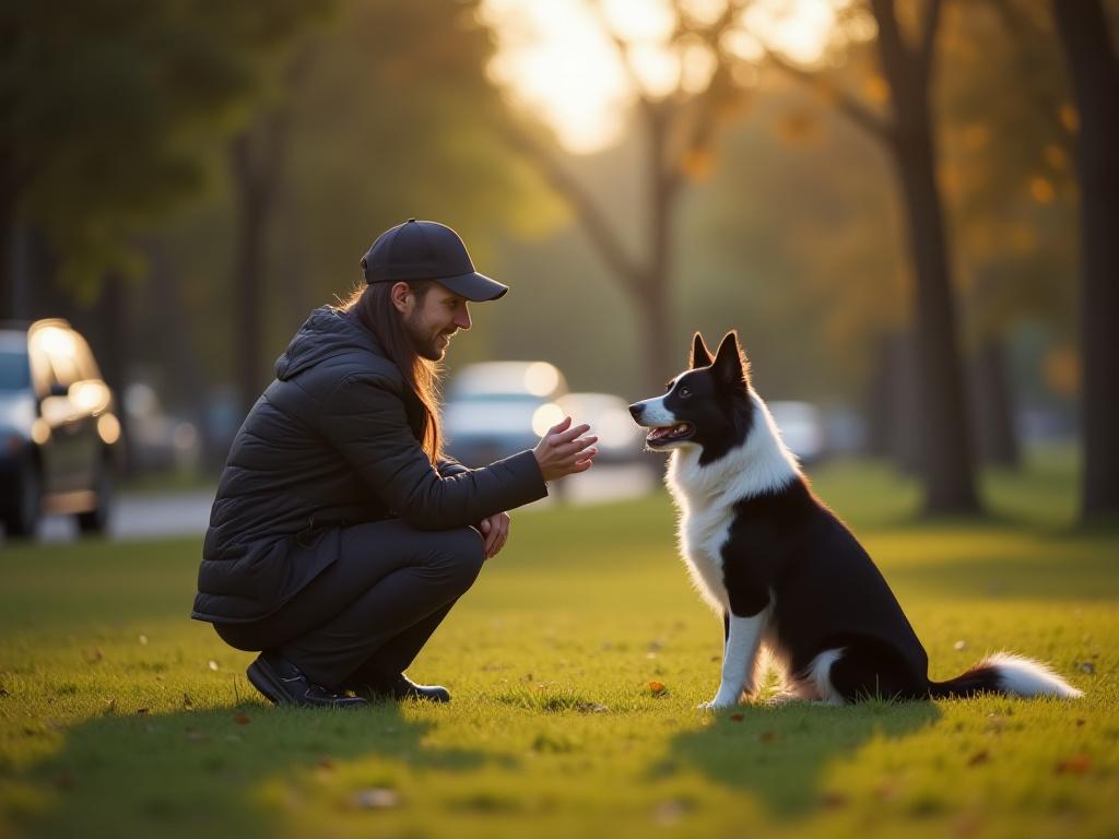 Dog showing positive behavior progress
