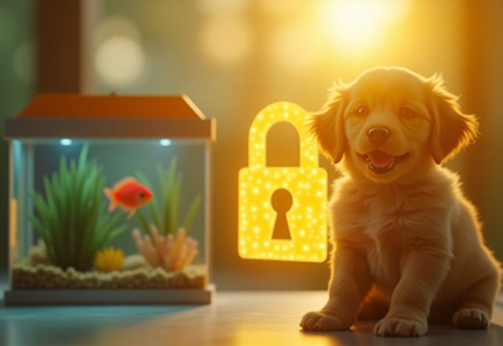 Secure data protection visualization for pet care